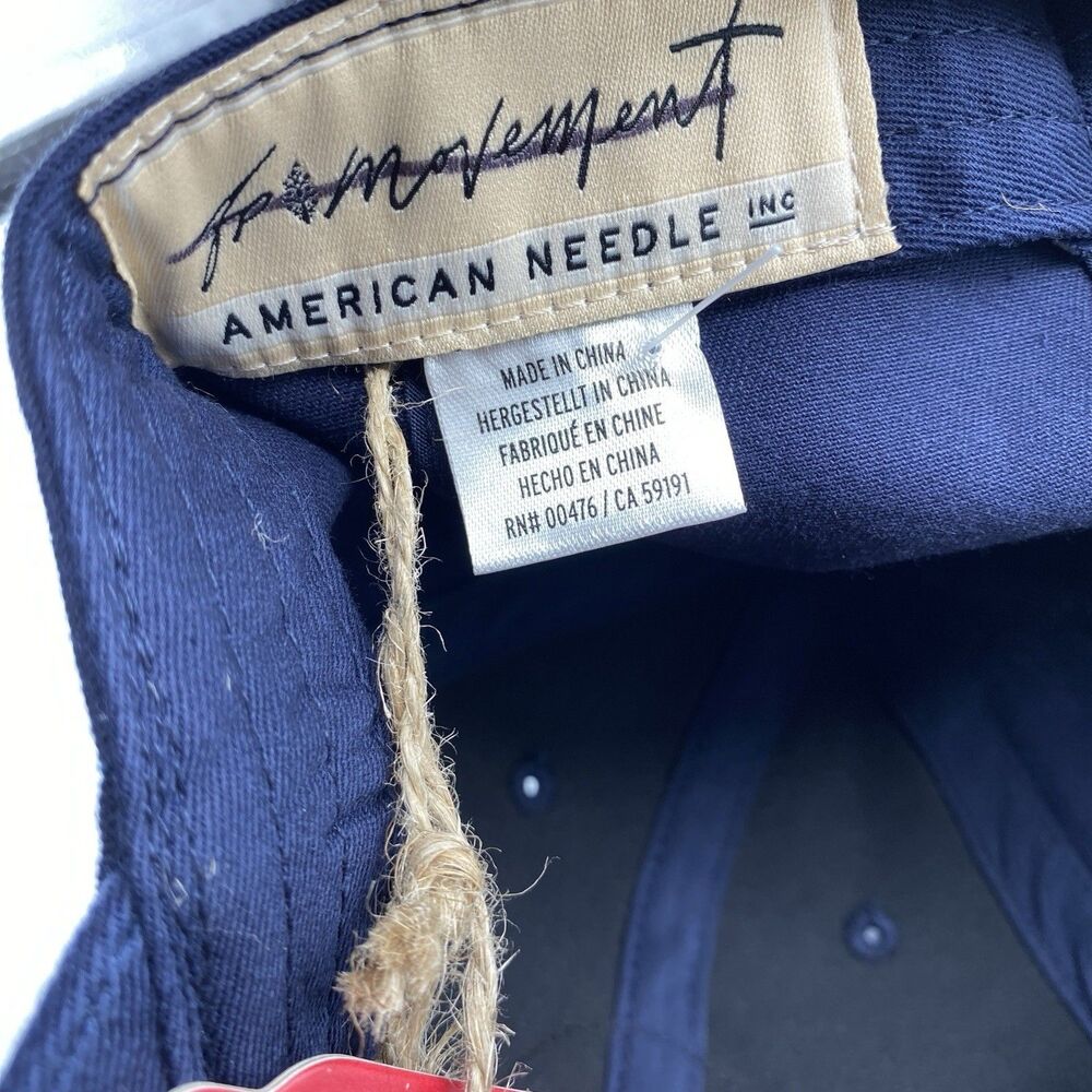 Free People FP Movement Apres Ski Hat OSFA Baseball Cap Navy GorpCore Boho NWT - Picture 9 of 9
